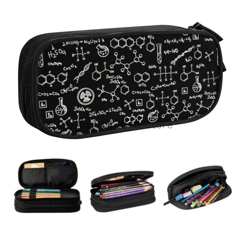 Tech Girl Accessories - Sarung pensil pola kimia sains untuk