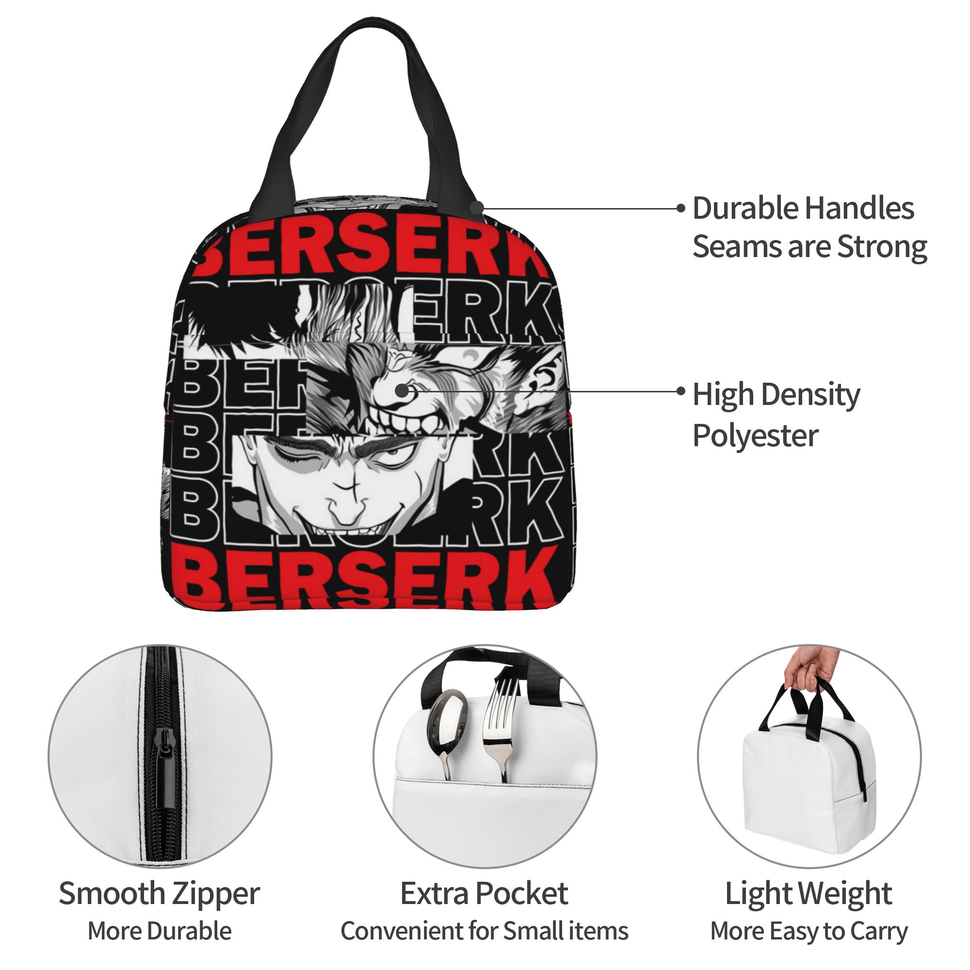 Tech Accessories Organizer - B-Berserks Tas Makan Siang Terisolasi Termal