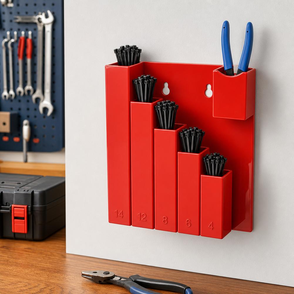 Tech Accessories Holder - Rak Penyimpanan Kabel dengan 5 Kompartemen,