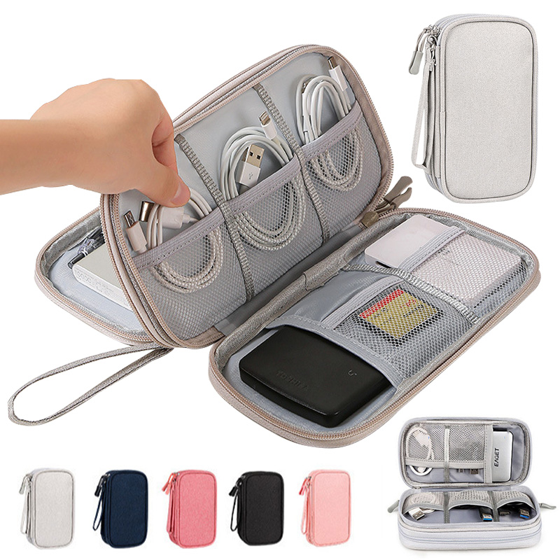Tech Accessories Organizer - Tas Penyimpanan Digital Portabel Multi-Warna untuk