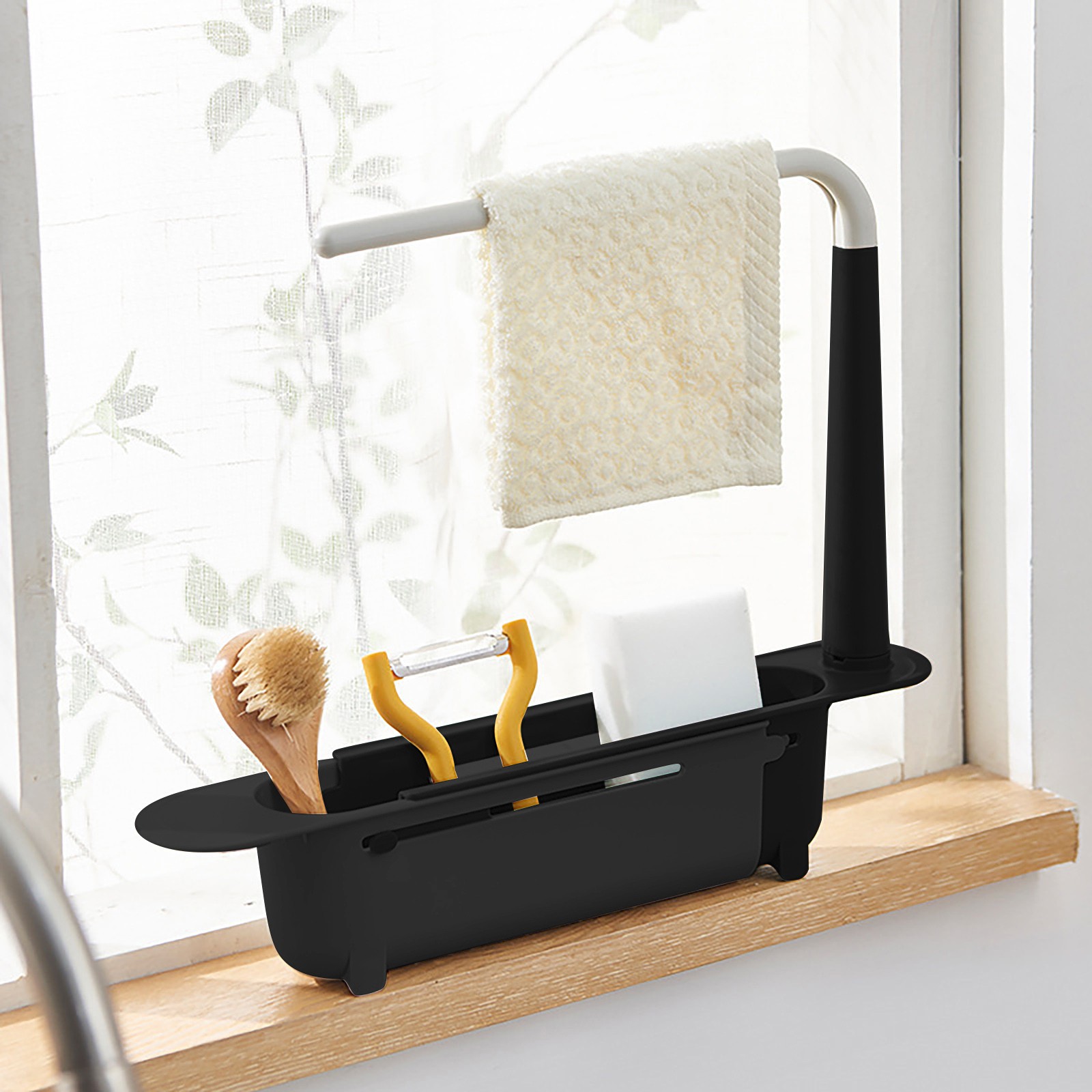Elescopic rak pengering wastaf - Tech Accessories Organizer ulasan dan harga