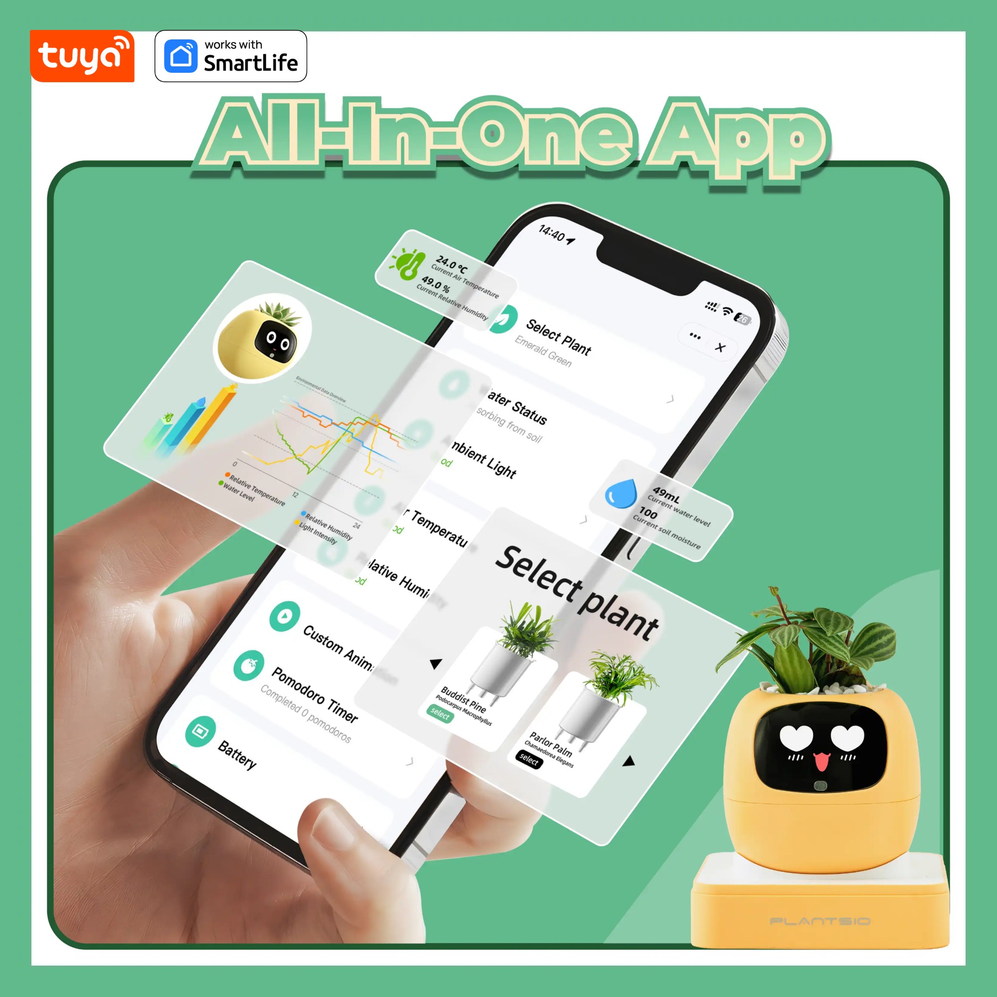 Robot Tanaman Pintar Tuya Ivy' - Tech Accessories Gifts ulasan dan harga