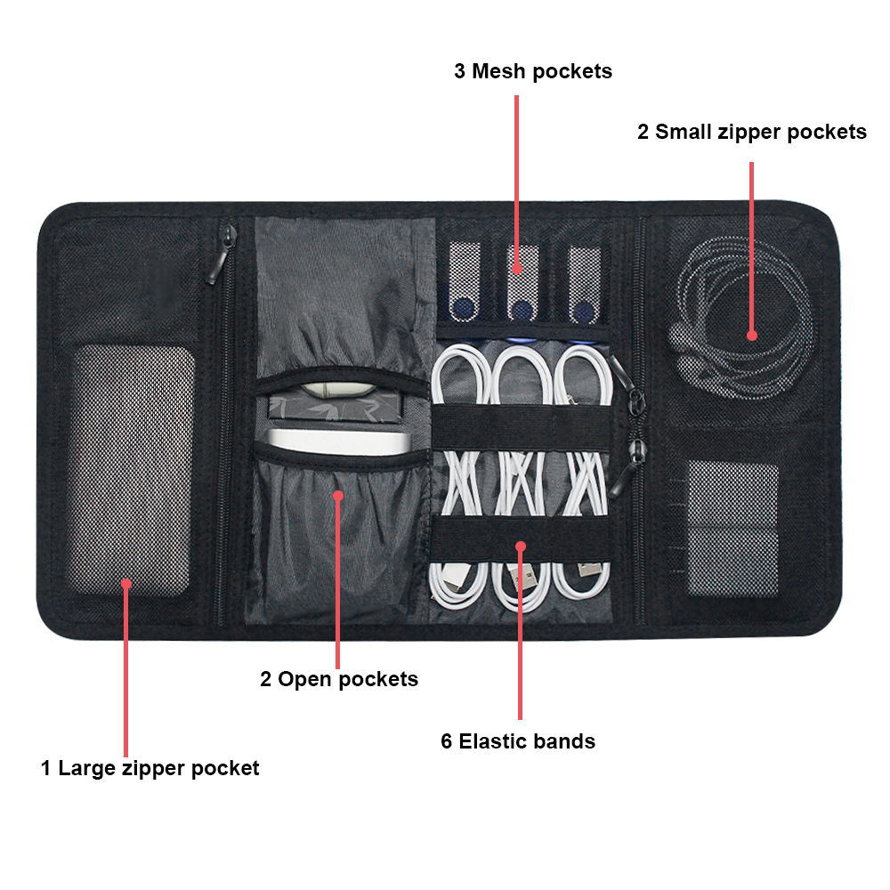 Tas Organizer Teknologi Tempat - Tech Accessories Organizer Pouch ulasan dan harga