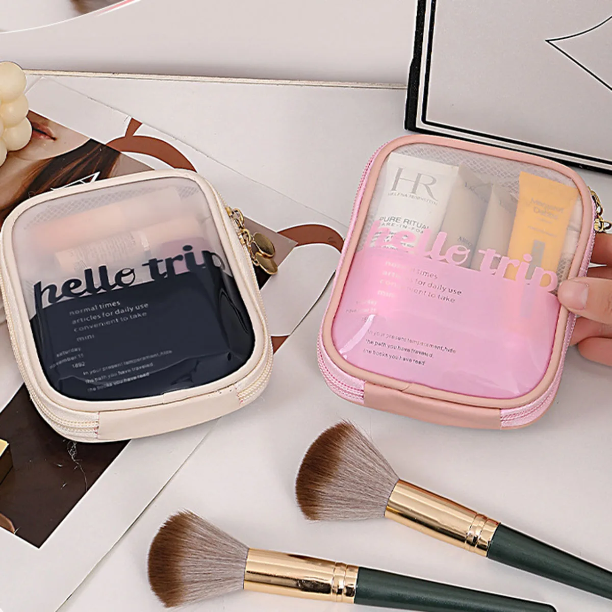 Kantong Kosmetik Transparan Po - Travel Cable Organizer ulasan dan harga
