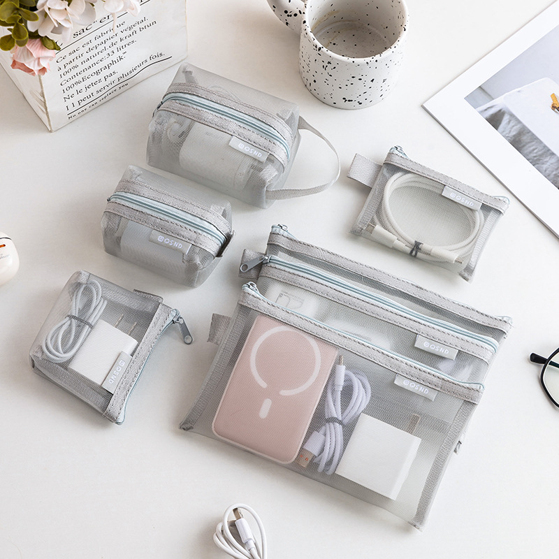 Tas Organizer Jaring Abu-abu – - Tech Accessories Organizer ulasan dan harga